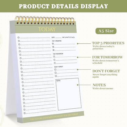 Thboxes 2 Packs To Do List Notepad, Totally 208 Pages To Do List Notebook A5 - Image 7