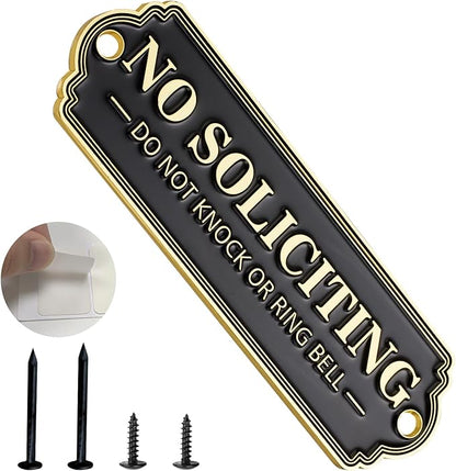 Brass No Soliciting Sign, No Soliciting Sign by Unknown