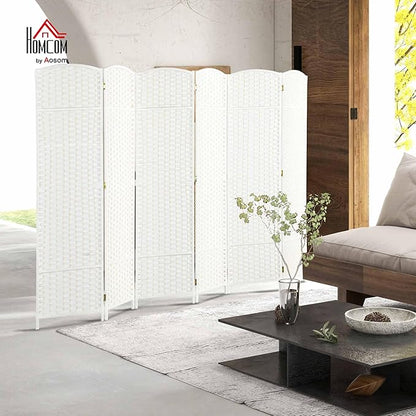 HOMCOM Room Divider, 6 Panel Folding Privacy Screen, 5.6' Tall Freestanding - Image 2