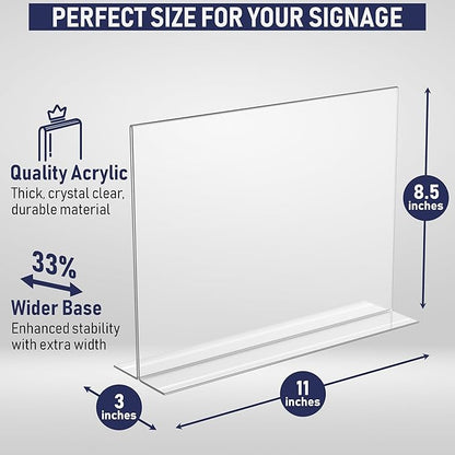 Acrylic Sign Holder 11 x 8.5 - Image 2