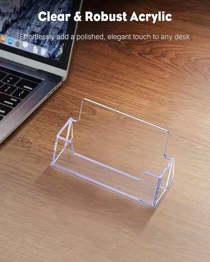 Uniclife 4 Pack Acrylic Business Card Holder - Image 5