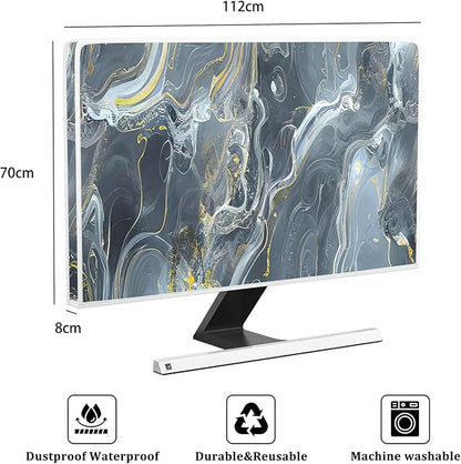 Baocicco Gray Gold Marble Waterproof 45, 48 Inch TV Dust Cover Anti-Static - Image 2