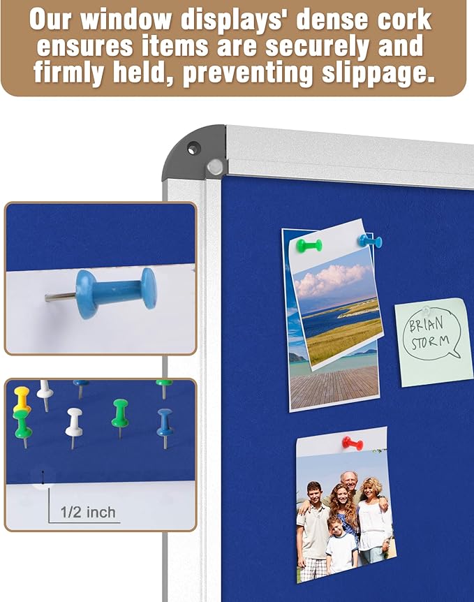 Mifuro 38"x38" Enclosed Bulletin Board, Lockable Weather-Resistant Aluminum - Image 6