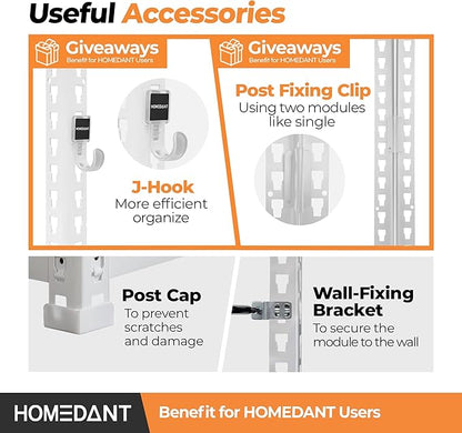 HOMEDANT 5 Tier Storage Shelves Adjustable Laminated Boltless Garage Metal - Image 5