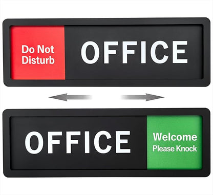Office Sign – Do Not Disturb/Knock Welcome Slide Switch Sign, Premium Durable by Unknown