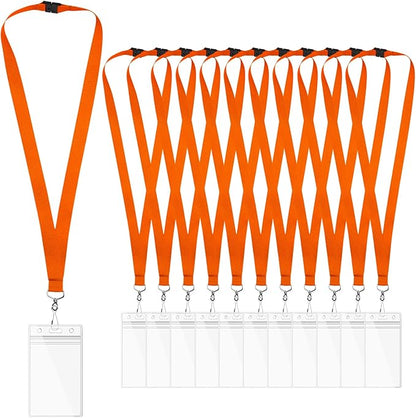 12-Pack Orange Breakaway Lanyards by WEZEBEL