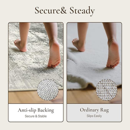 GENIMO 8x10 Area Rugs for Living Room, Machine Washable Non Slip Rugs, Low Pile - Image 5
