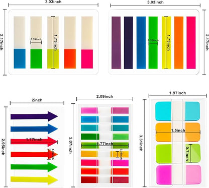 Golcellia Sticky Book Index Tabs, Page Tabs Markers, Sticky Notes Tabs 1272 - Image 2