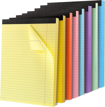 Thboxes 8 Pack Colored Legal Pads, Totally 400 Sheets Legal Pads 8 x 11.5inch by Thboxes
