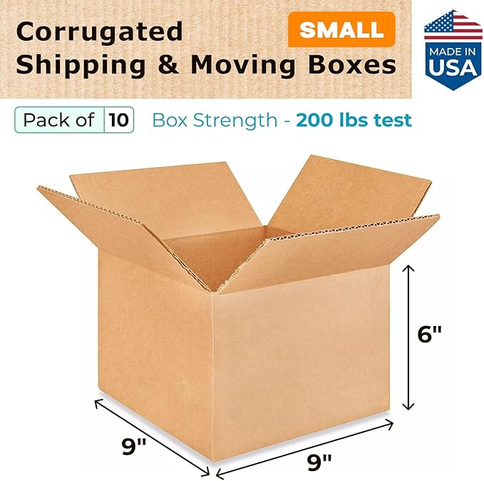 Small Moving & Shipping Boxes 9x9x6 inches - Image 2