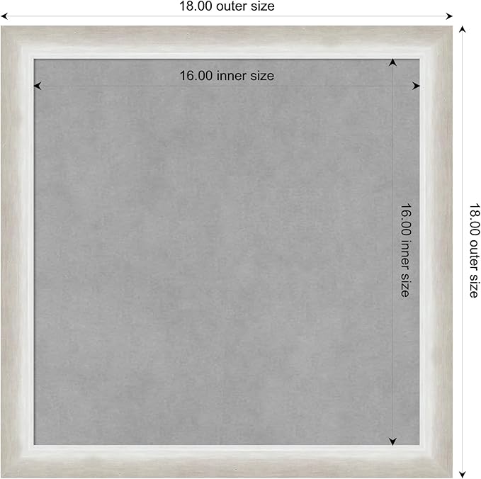 Amanti Art Silver Framed Magnetic Board 18x18 Small Vision Board - Image 3
