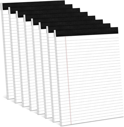 8 Pack White Legal Pads 8.5 x 11 Wide Ruled Note Pads 8.5 x 11" Legal Ruled by Aidunmis