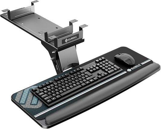 EUREKA ERGONOMIC Keyboard Tray Height Adjustable, Swivel Tilt Computer Keyboard by EUREKAERGONOMIC