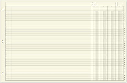 BookFactory Ledger Pad/Large 4 Column Accounting Ledger Columnar Pads - Image 2