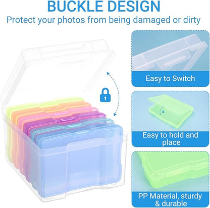 COSICS Photo Storage Box 5" x 7", Extra Large Transparent Plastic Photo - Image 3