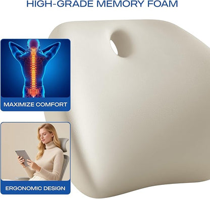 Skechers Lumbar Support Pillow for Office Chair, Memory Foam Lumbar Pillow - Image 9