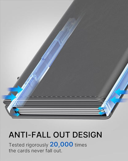 typecase Mens Wallet Card Holder: Pop Up Aluminum Case, Premium Genuine Leather - Image 8