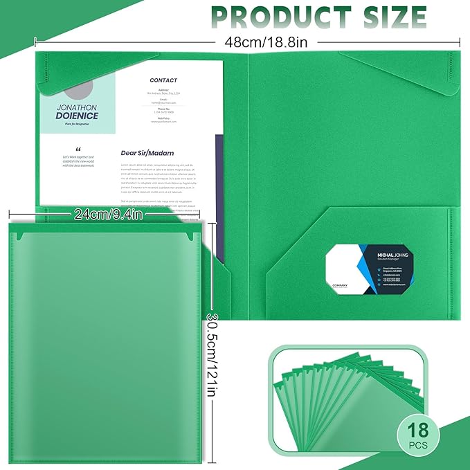 Henoyso 18 Pcs Plastic Folders - Image 2