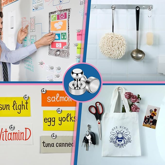 LOVIMAG Fridge Magnets 12Pcs Refrigerator Whiteboard Small Strong Magnet - Image 7