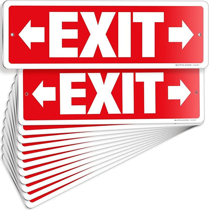 iSYFIX Exit Signs 12 Pack 12x4 Inch by iSYFIXPREMIUMSIGNS