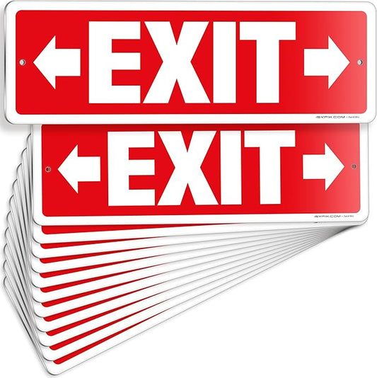 iSYFIX Exit Signs 12 Pack 12x4 Inch by iSYFIXPREMIUMSIGNS