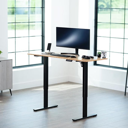 VIVO Electric 60 x 24 in Real Bamboo Standing Desk, Memory Height Adjustment - Image 2