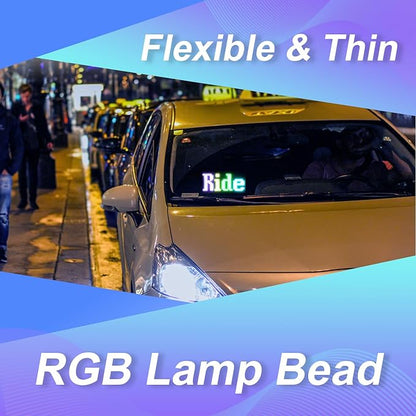 XIAOOHO LED Light Signs for Car, Programmable Bluetooth APP Control, DIY Editor - Image 2