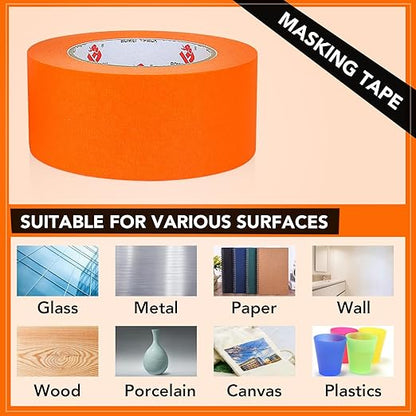 BOMEI PACK Orange Painters Tape 1 Inch - Image 5