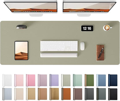 YSAGi Leather Desk Pad Protector, Office Desk Mat, Large Mouse Pad, Non-Slip PU by YSAGi