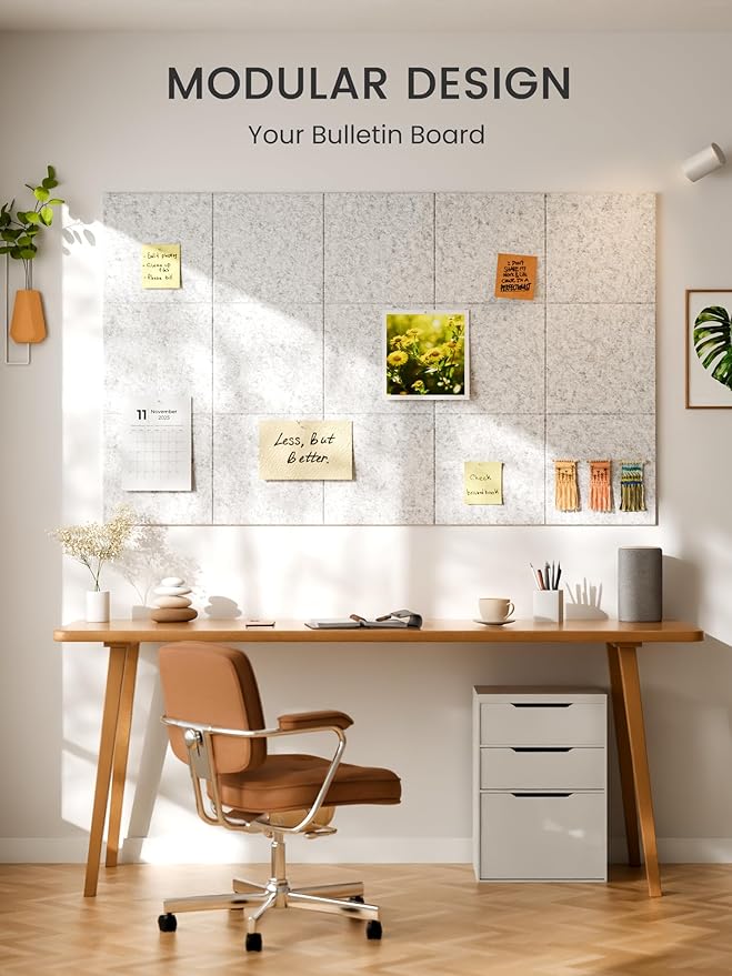 Bumusty Large Felt Bulletin Board 48" x 36" Cork Board Alternative-12 Pack - Image 6