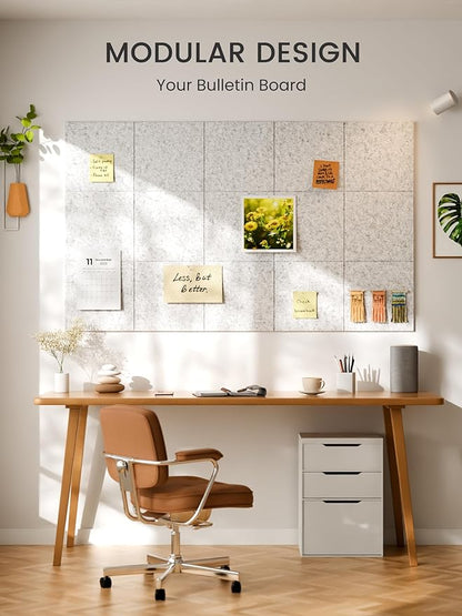 Bumusty Large Felt Bulletin Board 48" x 36" Cork Board Alternative-12 Pack - Image 6