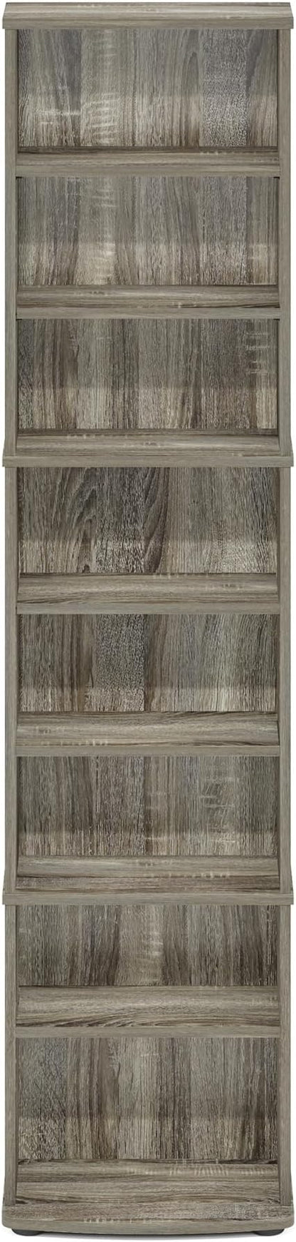 Furinno Jaya DVD Shelf, 8-Tier Tall Narrow CD Rack, Media Shelf - Image 6