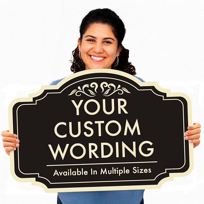 Custom Black Charcoal 36x24-inch Aluminum Outdoor Signs, Personalized Driveway - Image 8