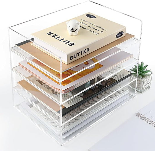 4 Pack Acrylic Paper Tray Organizer by Unknown