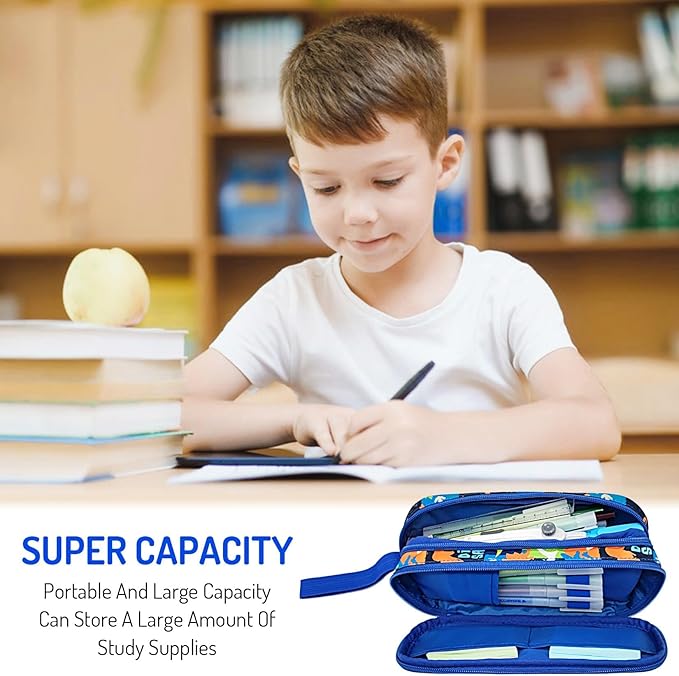 Fitvc Large Pencil Case for Boys, Lightning Boys Pencil Pouch for Kids Teens - Image 6