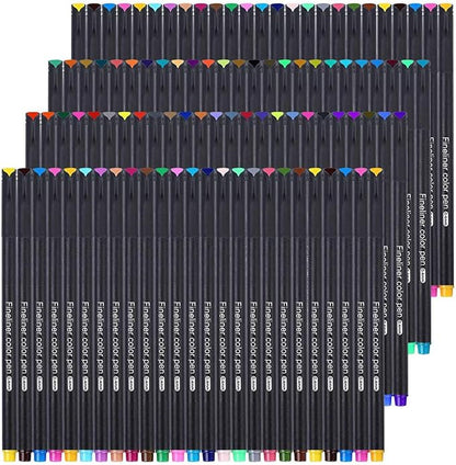 Yansanido 100 Pcs 100 Colors Fine Point Line Drawing Pens, 0.4mm of Pen Point by Yansanido