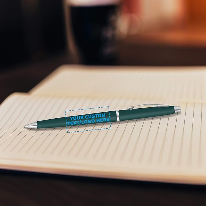 DISCOUNT PROMOS Custom Langham Ballpoint Pens Set of 10, Personalized Bulk Pack - Image 6