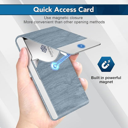 Business Card Holder with Ultra Slim Design, Business Card Case with Premium PU - Image 4