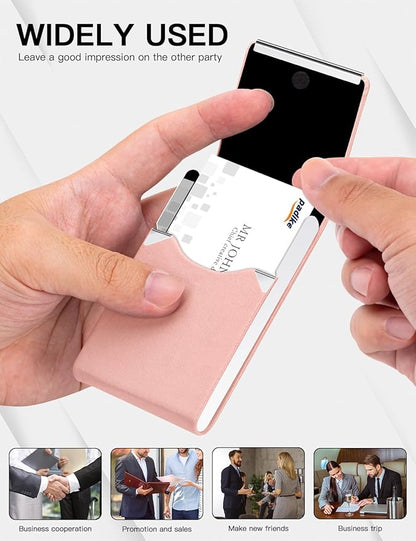 Padike Professional Business Card Holder PU Leather Business Card Case Name - Image 5