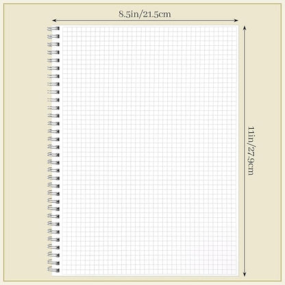 BESARME 80 Sheets Graph Paper Spiral Notebook 8.5" × 11" - Image 4