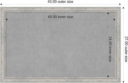 Amanti Art Silver Framed Magnetic Board 27x43 Large Vision Board - Image 4