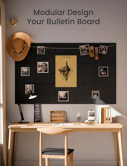 Large Felt Bulletin Board 48" x 36", Cork Board Alternative - Image 5