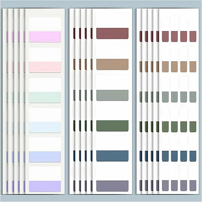 ELII 480 Pcs Morandi Tabs 2 Inch Sticky Index Tabs, Book Tabs Writable and by OfficeArtCraftsProducts