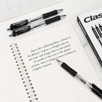 Lekreo Classic Retractable Gel Roller Pens, 0.7mm Fine Point - Image 3