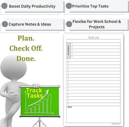 TO DO List Notepads Planner Pads. ToDo Checklist w/Priority & Note Sections. - Image 4