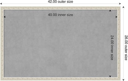 Amanti Art Silver Framed Magnetic Board 26x42 Large Vision Board - Image 2