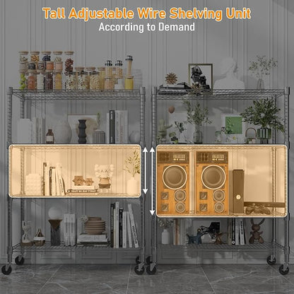 Himimi 4-Tier Heavy Duty Steel Wire Rack Storage Shelving, Adjustable Metal - Image 6