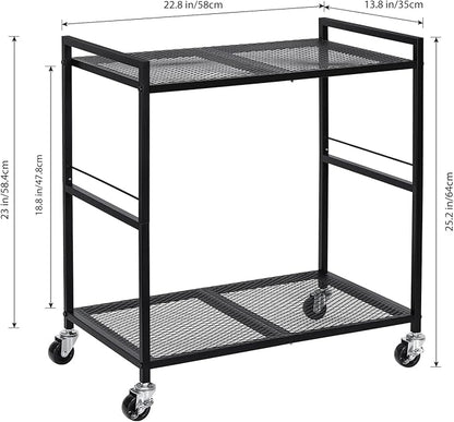 OYEAL Computer Tower Stand, PC Tower Stand Metal Rolling Cart Holds up to 40lbs - Image 2
