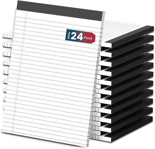 White Legal Note Pads 8.5X 11'', 24 Pack Legal Paper Note Pads, Micro by NotePads