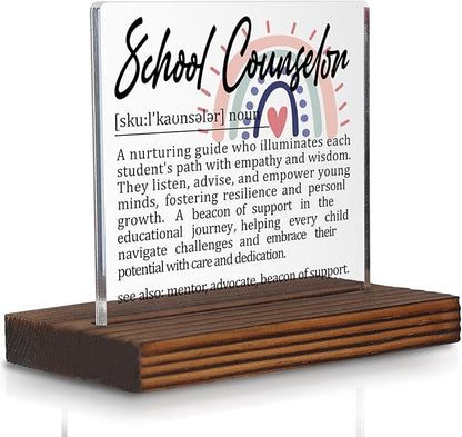 School Counselor Gifts, Thank You Desk Sign by Pariveca